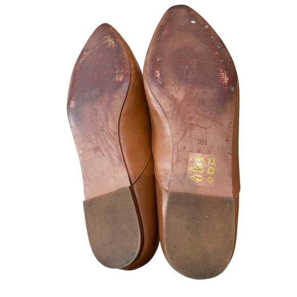 Madewell The Frances Skimmer Pointed Loafers Shoes Tan Leather Size 9.5 - Picture 5 of 8